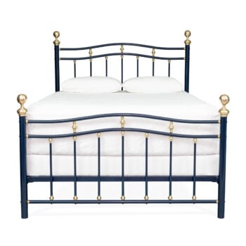 The Portico in gloss navy iron with brass