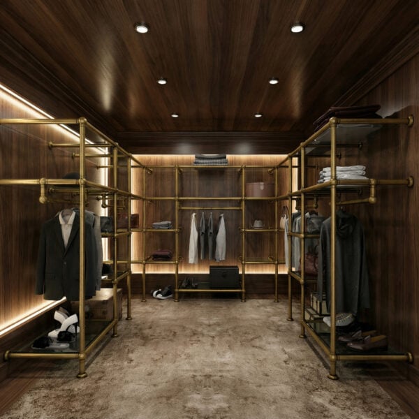 Closet natural brass