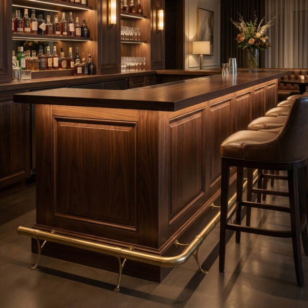 Foot rail natural brass